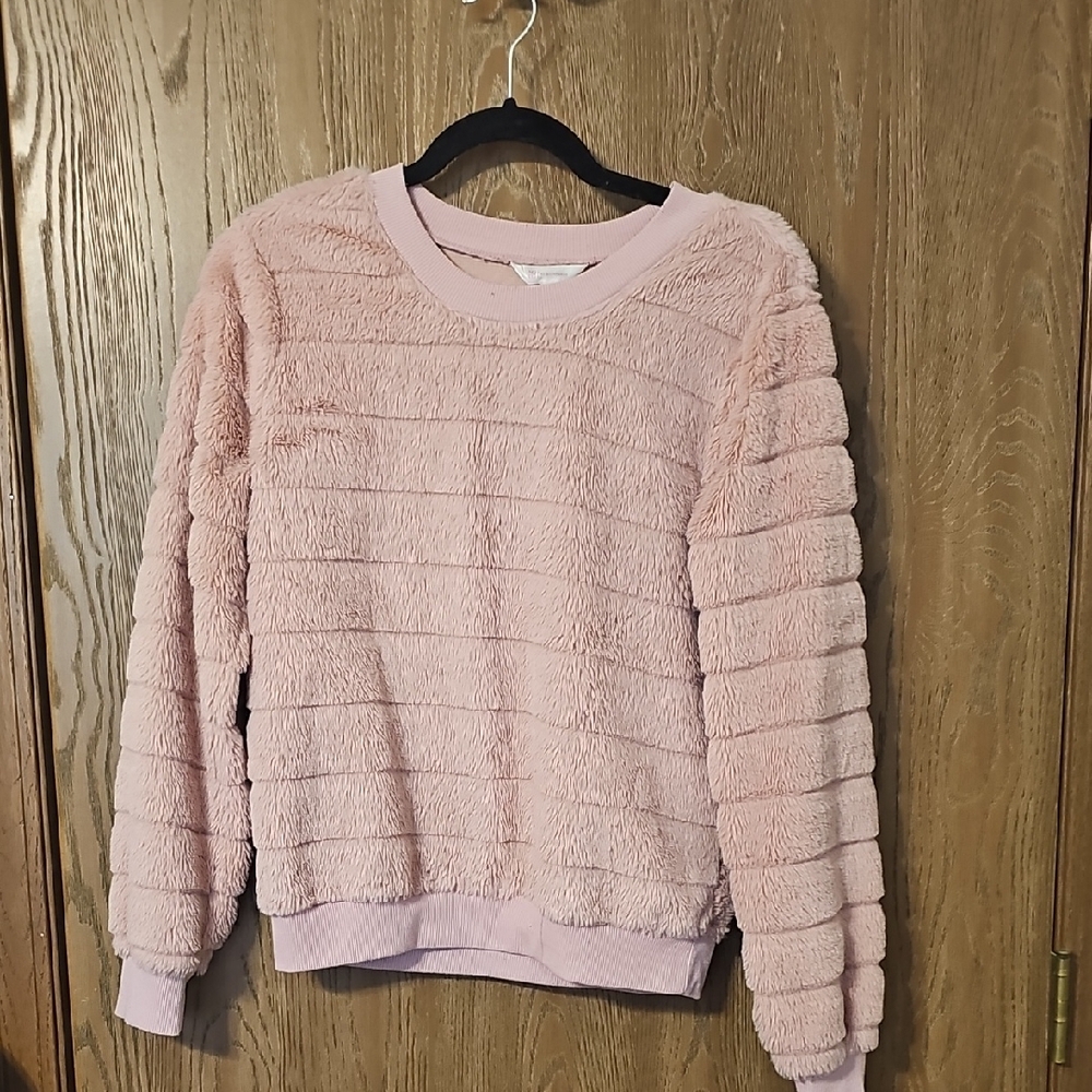 Cozy Pink Fuzzy Sweater